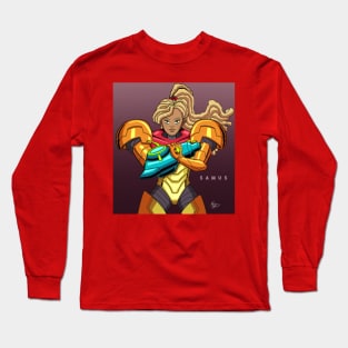 Melanated Samus Long Sleeve T-Shirt